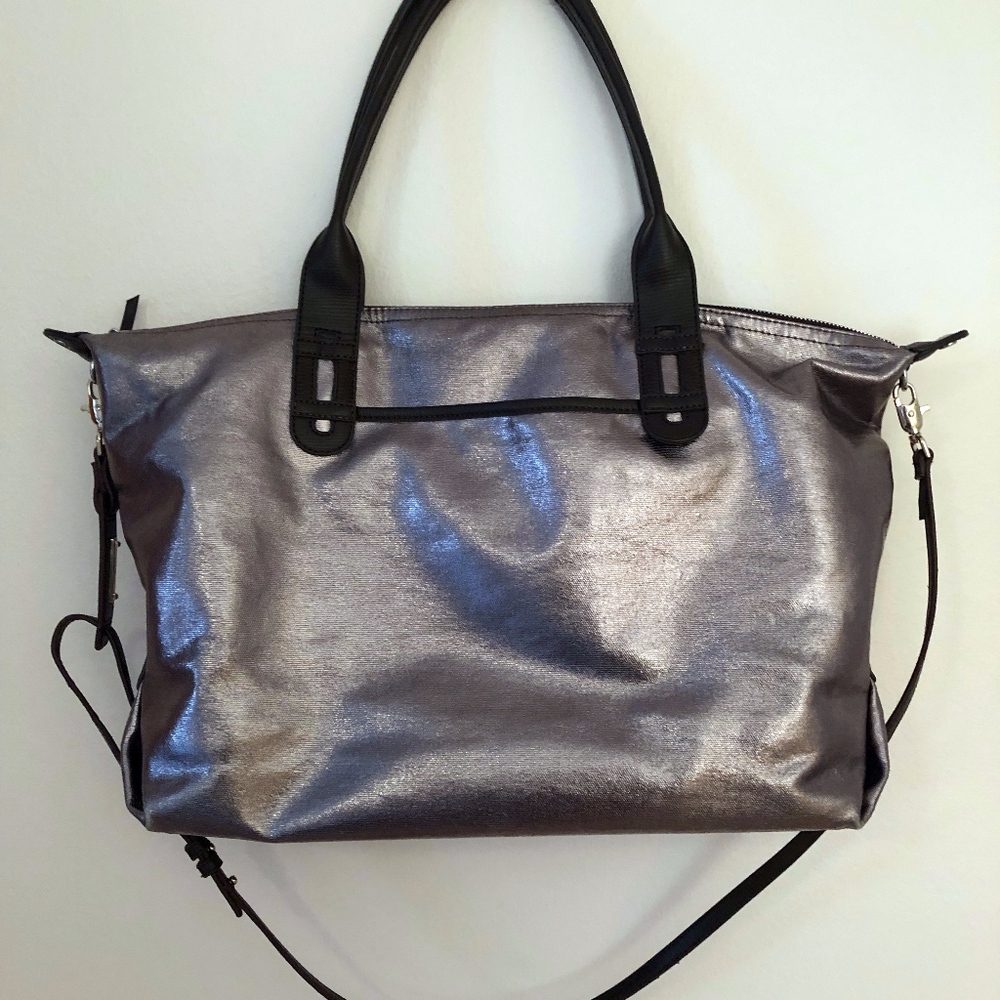 Stella & Dot Pewter Tote Bag